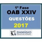 SIMULADO OAB E RESOLUÇÃO DAS QUESTÕES | 1ª FASE | XXIV EXAME | DAMÁSIO 2017.2